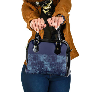 Yoruba Adire Eleko Patterns Shoulder Handbag Indigo Vintage LT7