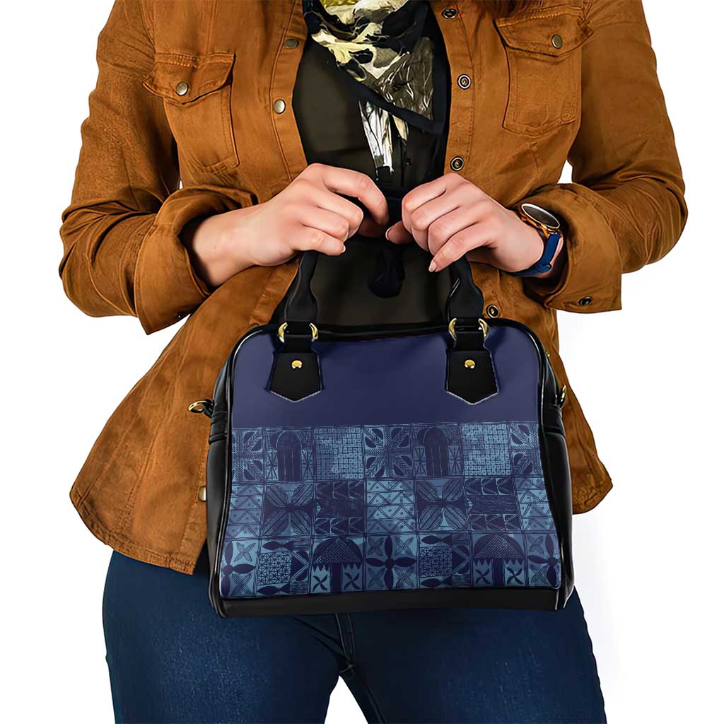 Yoruba Adire Eleko Patterns Shoulder Handbag Indigo Vintage LT7