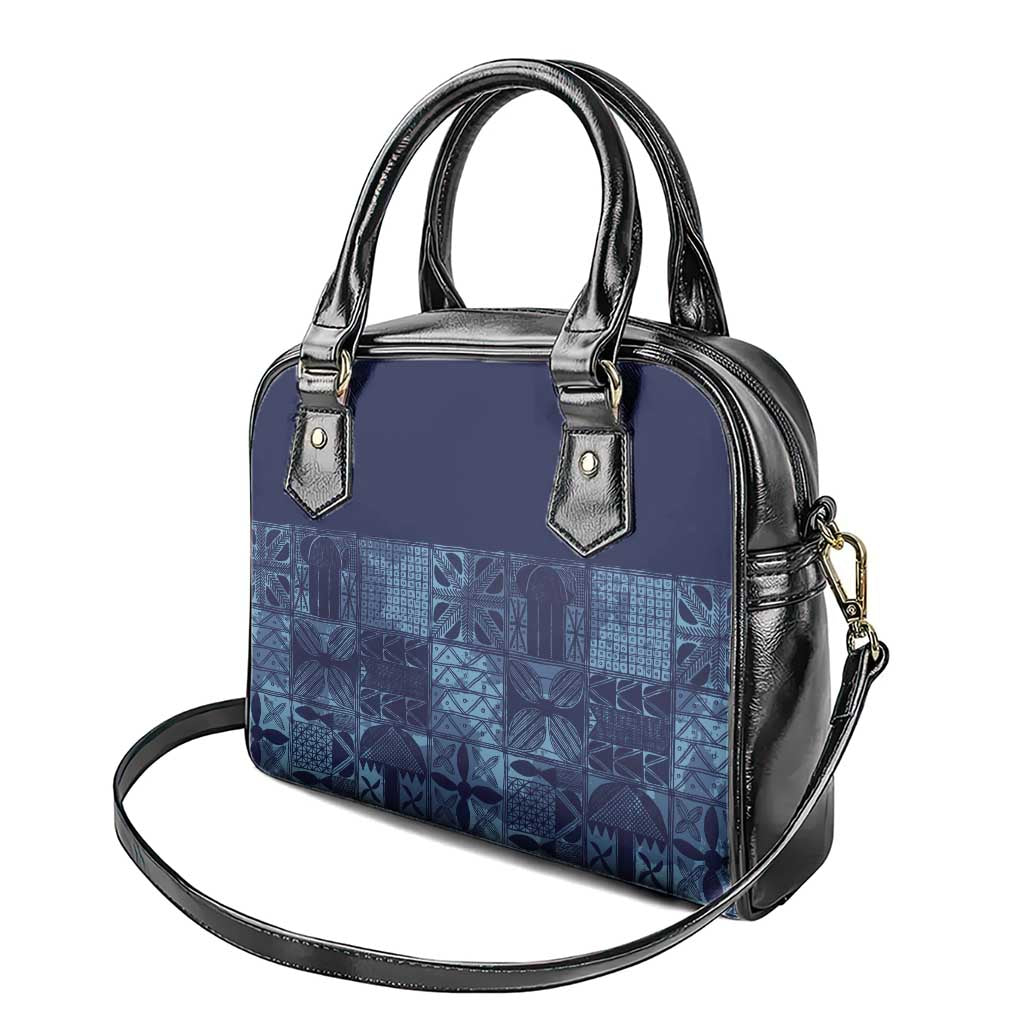 Yoruba Adire Eleko Patterns Shoulder Handbag Indigo Vintage LT7