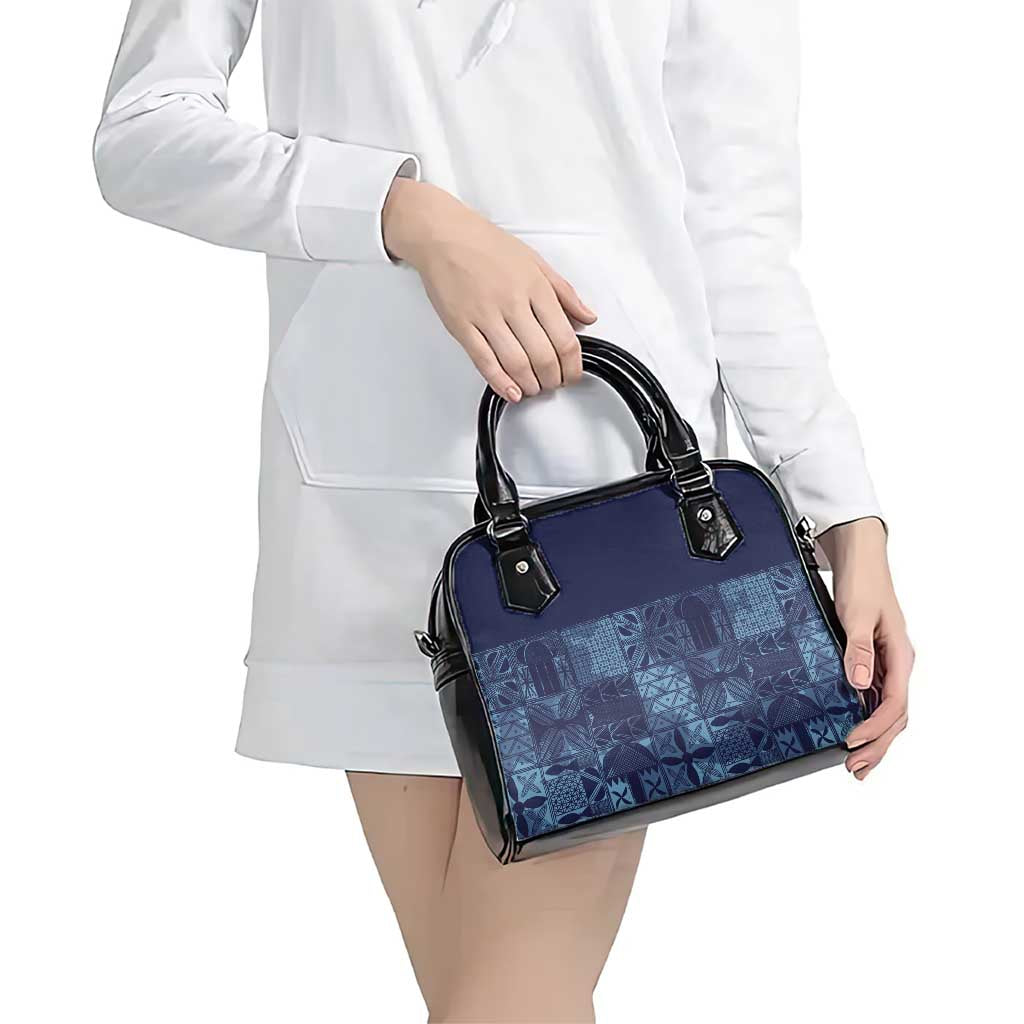 Yoruba Adire Eleko Patterns Shoulder Handbag Indigo Vintage LT7