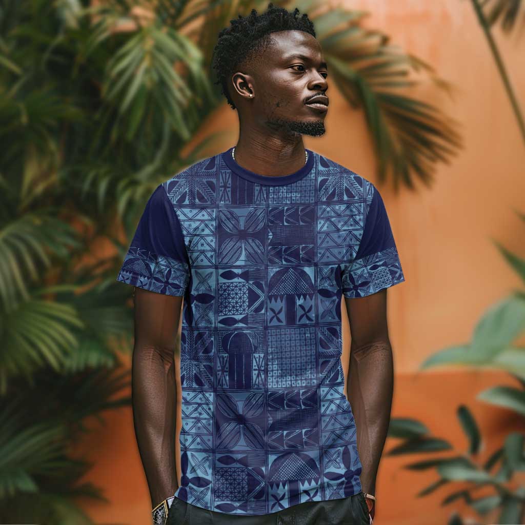 Yoruba Adire Eleko Patterns T shirt Indigo Vintage LT7