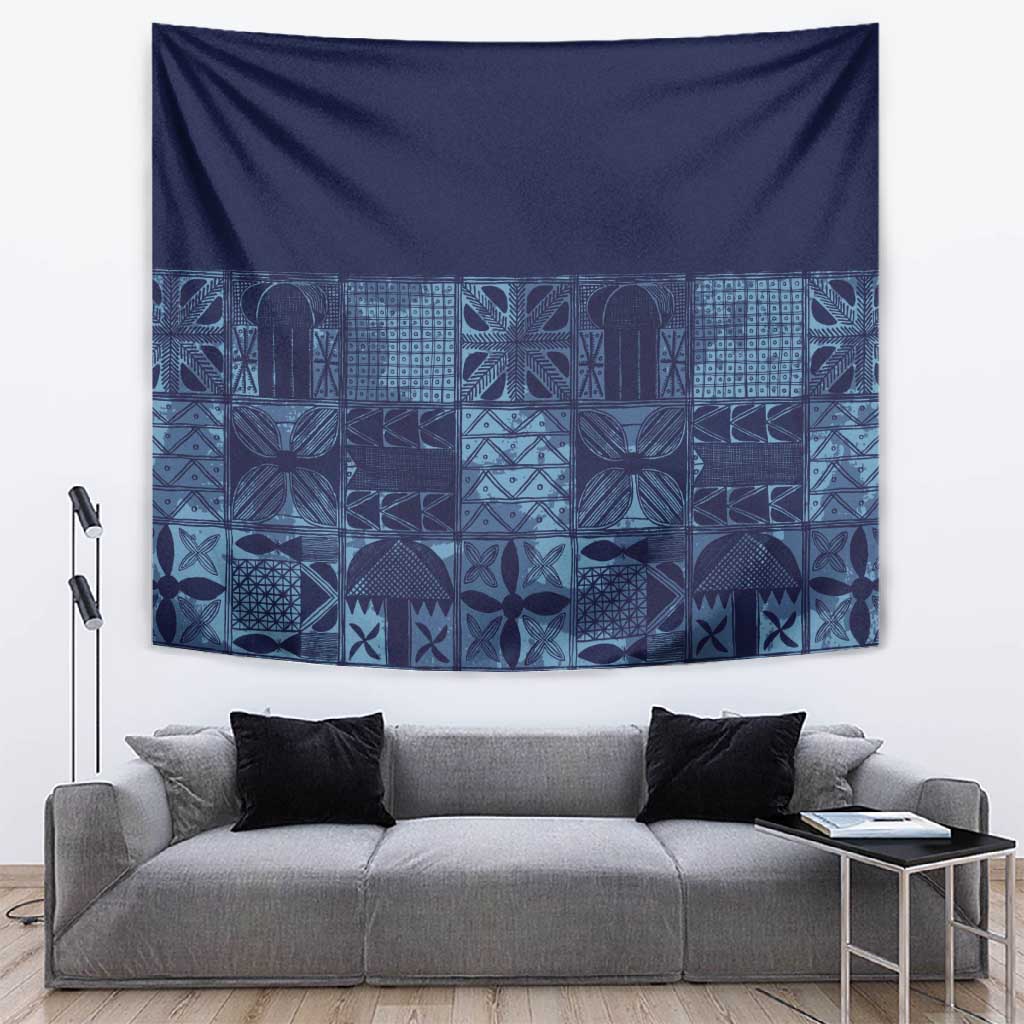 Yoruba Adire Eleko Patterns Tapestry Indigo Vintage LT7