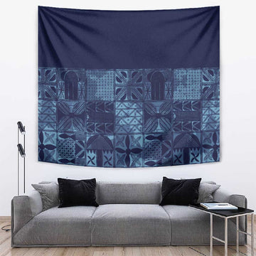 Yoruba Adire Eleko Patterns Tapestry Indigo Vintage LT7