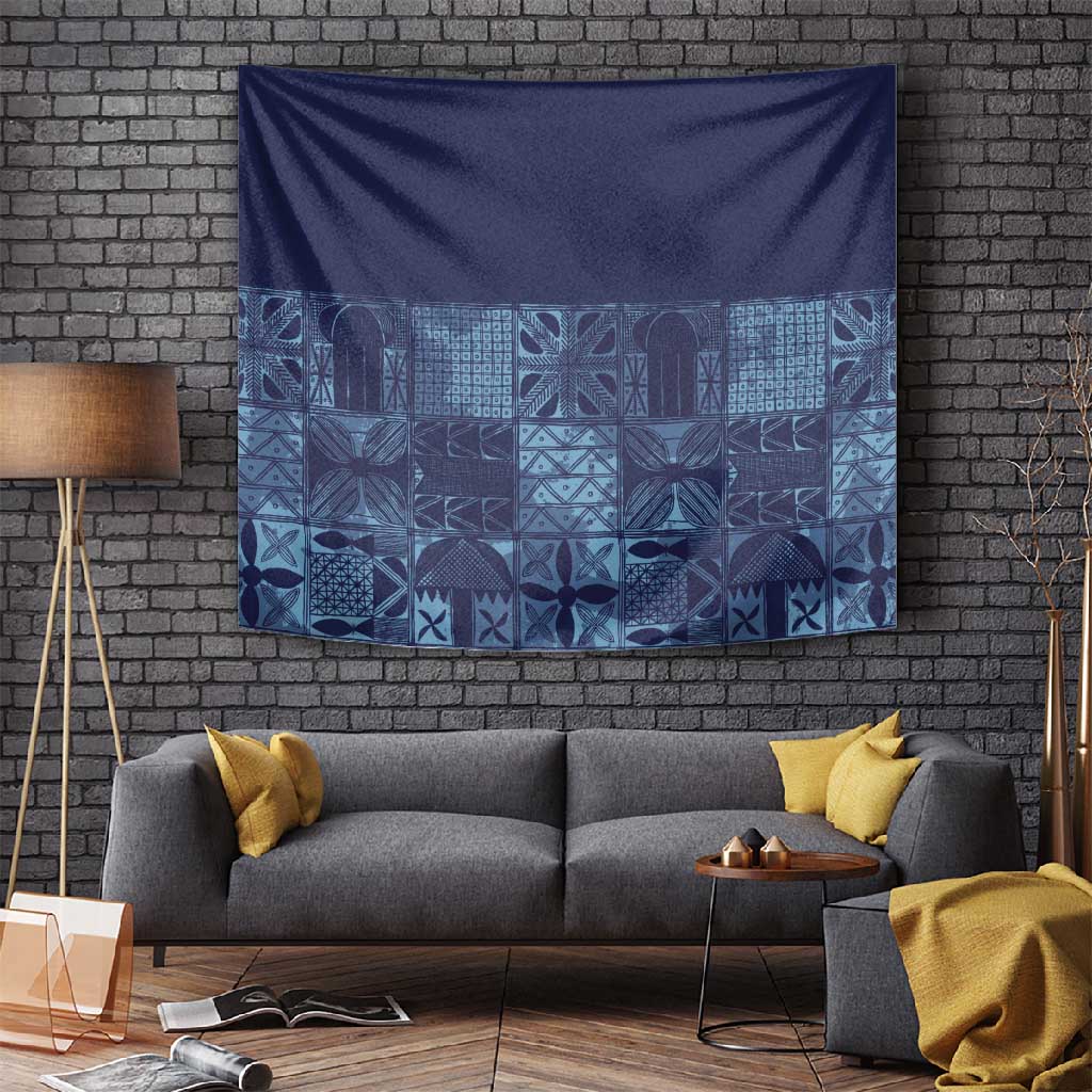 Yoruba Adire Eleko Patterns Tapestry Indigo Vintage LT7