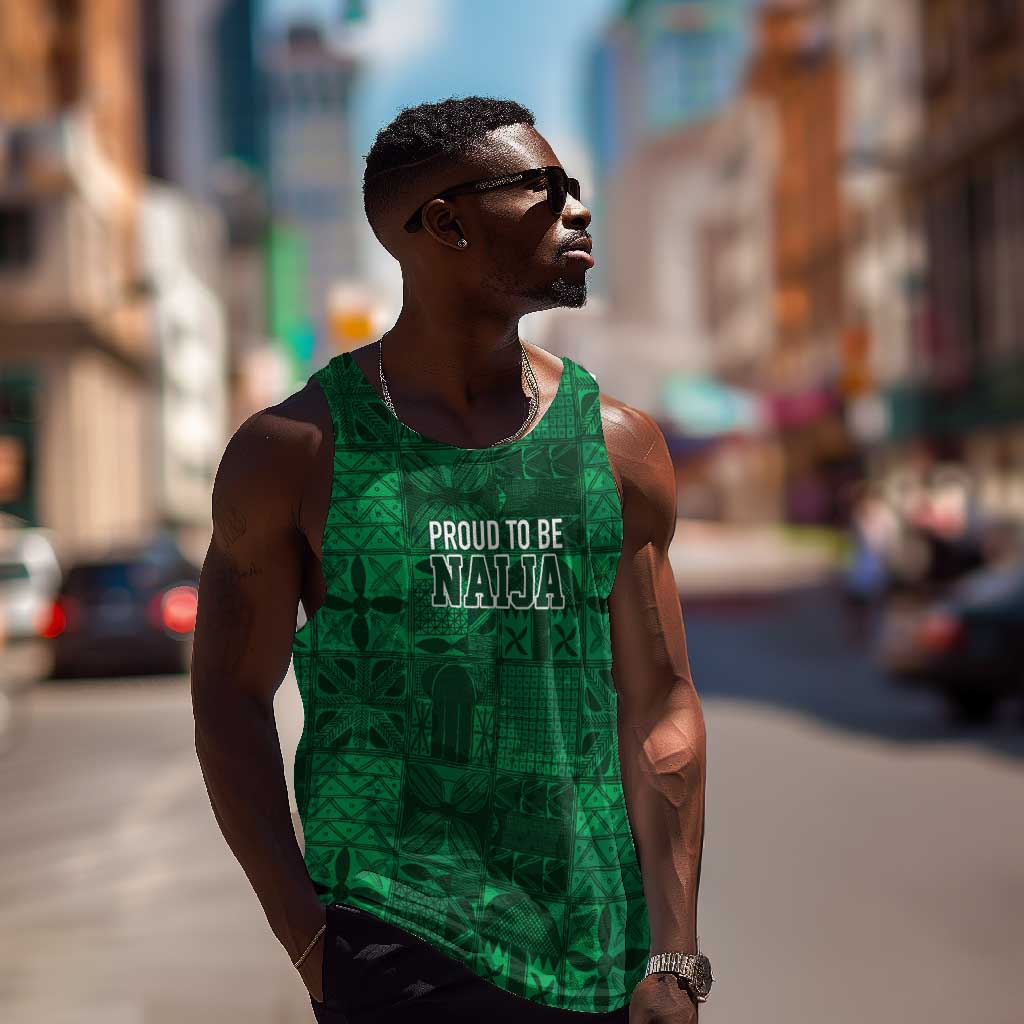 Nigeria Yoruba Adire Patterns Men Tank Top Proud To Be Naija LT7
