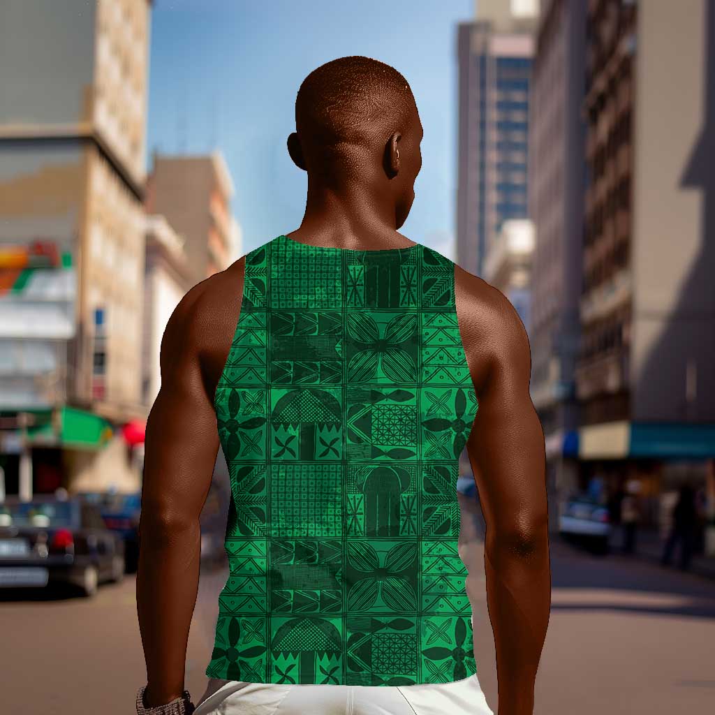 Nigeria Yoruba Adire Patterns Men Tank Top Proud To Be Naija LT7