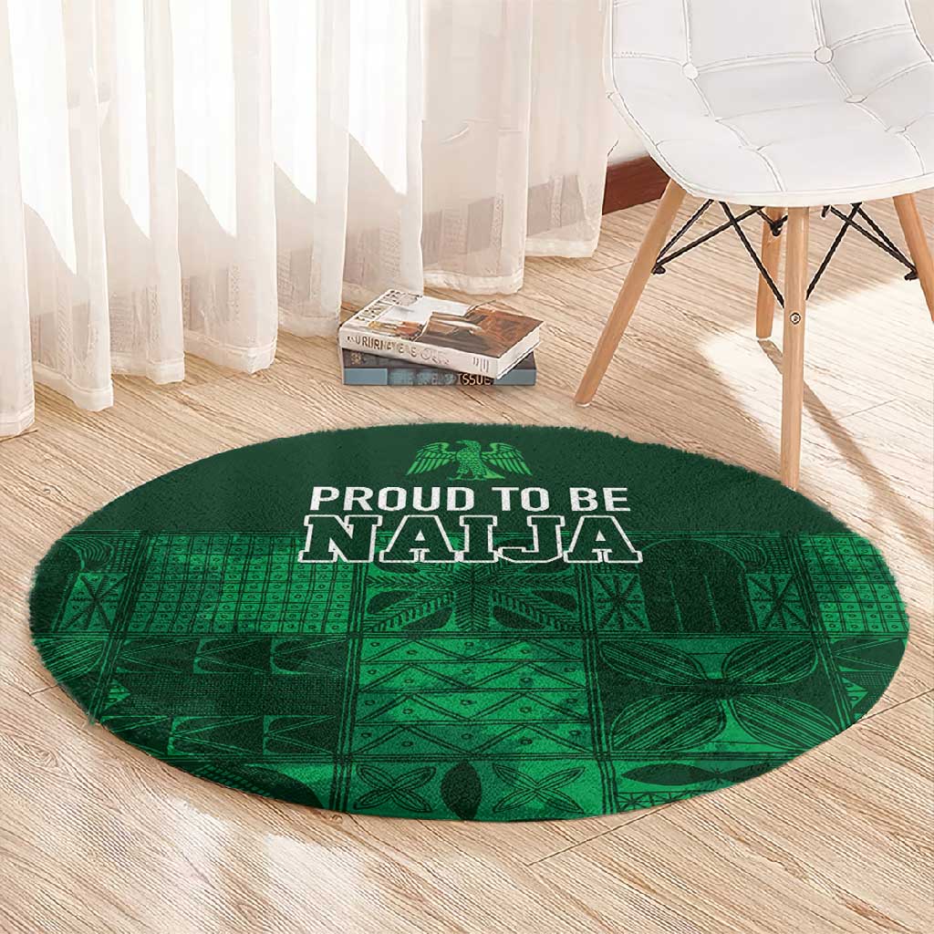 Nigeria Yoruba Adire Patterns Round Carpet Proud To Be Naija LT7