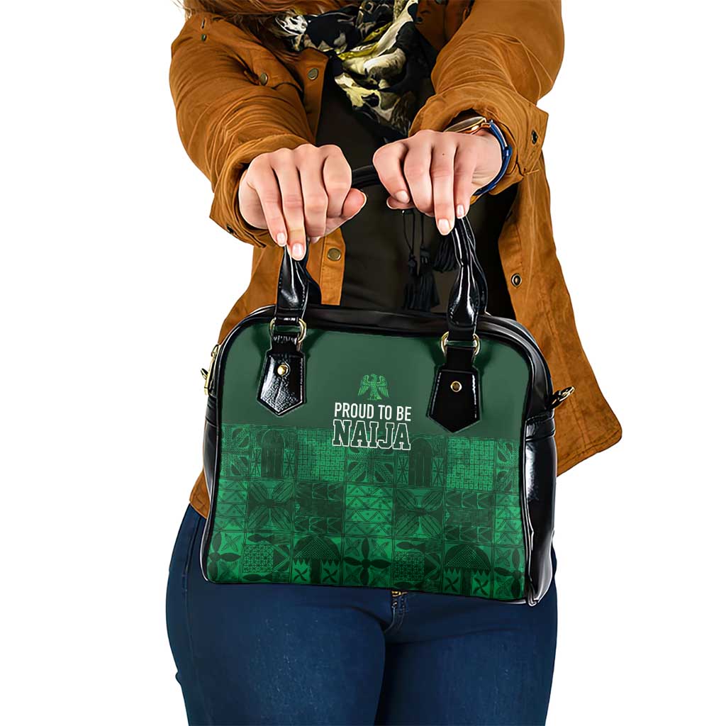 Nigeria Yoruba Adire Patterns Shoulder Handbag Proud To Be Naija LT7