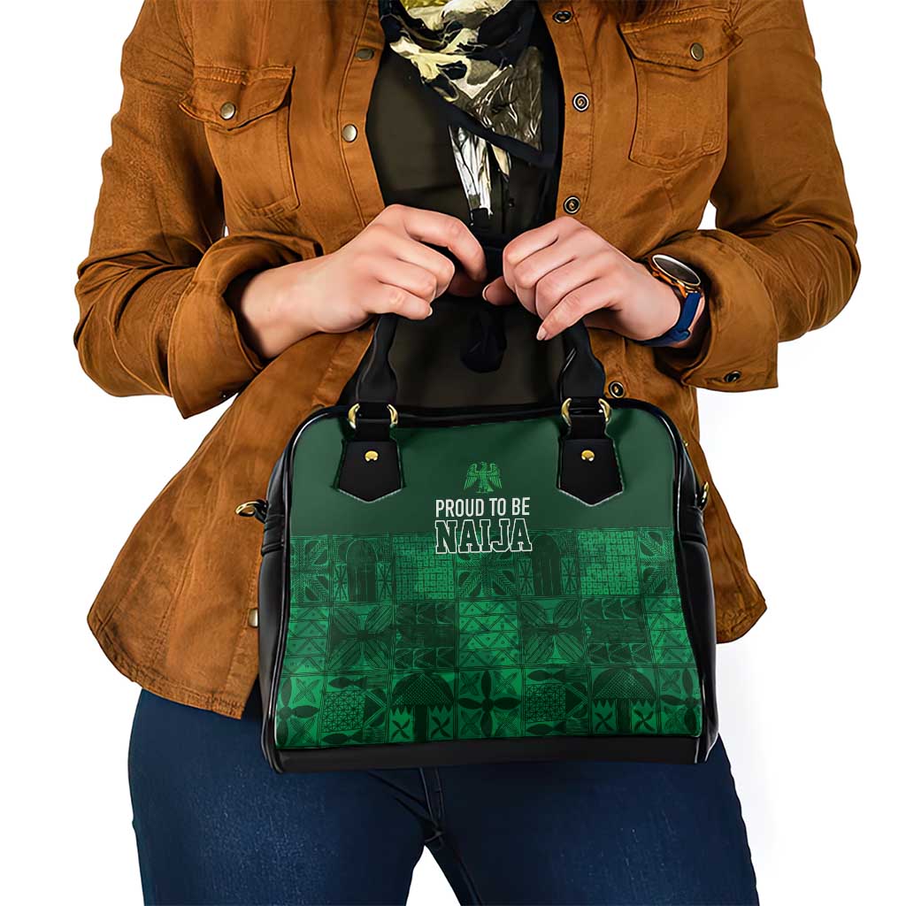 Nigeria Yoruba Adire Patterns Shoulder Handbag Proud To Be Naija LT7