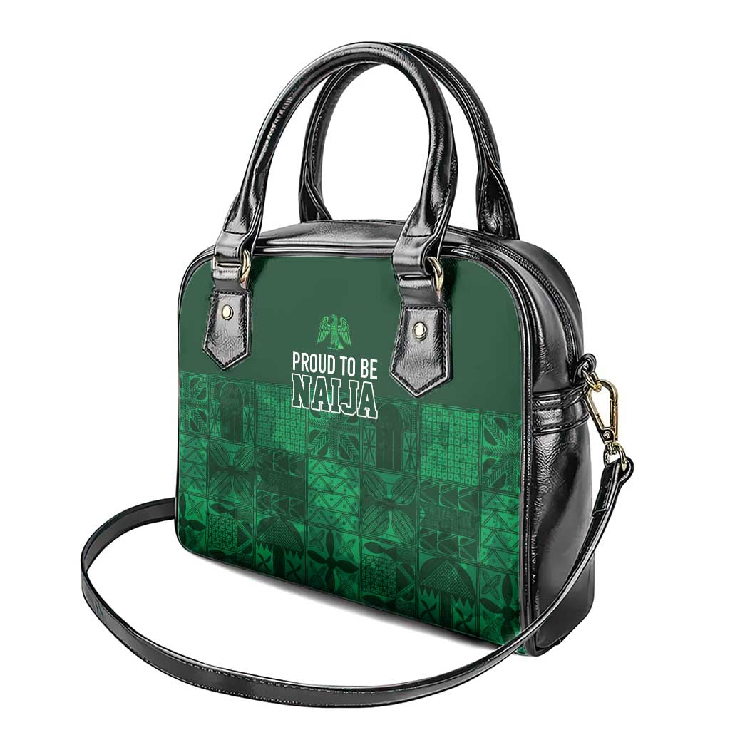 Nigeria Yoruba Adire Patterns Shoulder Handbag Proud To Be Naija LT7