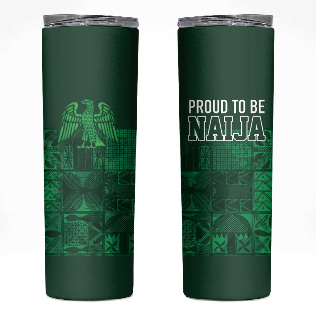 Nigeria Yoruba Adire Patterns Skinny Tumbler Proud To Be Naija LT7