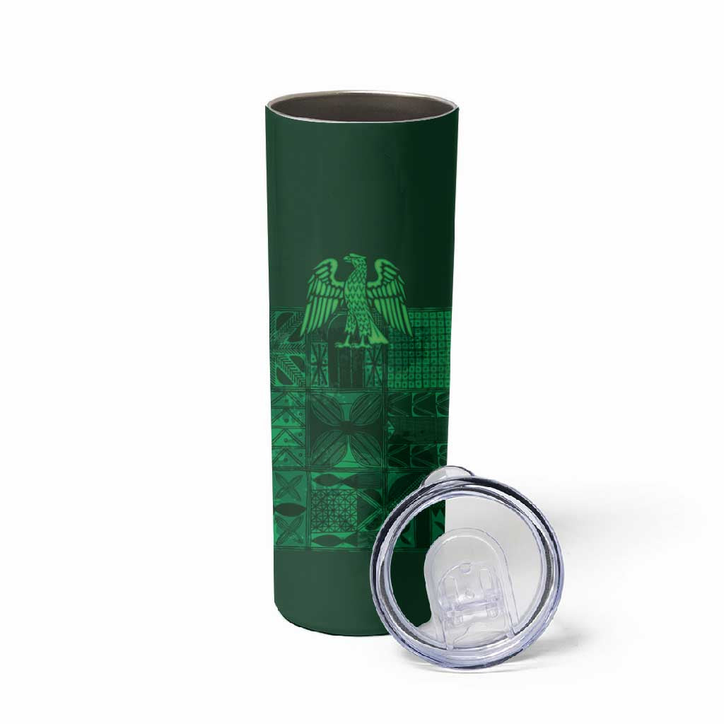 Nigeria Yoruba Adire Patterns Skinny Tumbler Proud To Be Naija LT7