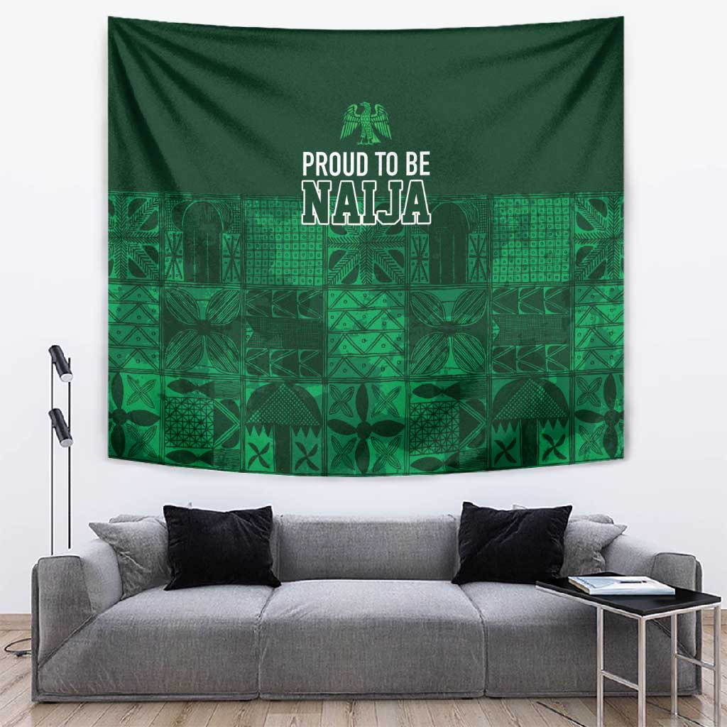 Nigeria Yoruba Adire Patterns Tapestry Proud To Be Naija LT7
