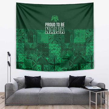 Nigeria Yoruba Adire Patterns Tapestry Proud To Be Naija LT7