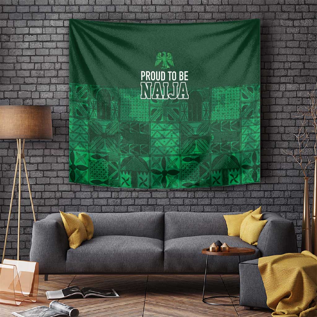 Nigeria Yoruba Adire Patterns Tapestry Proud To Be Naija LT7