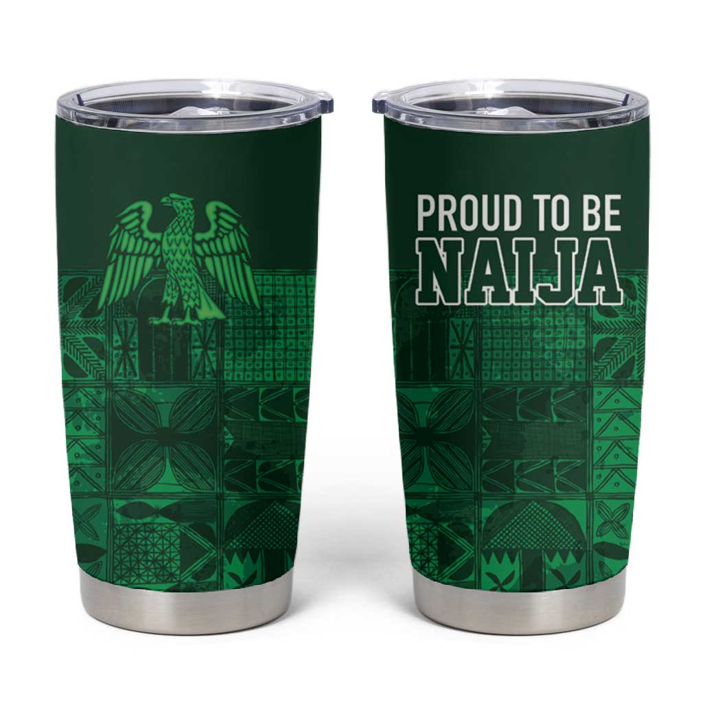 Nigeria Yoruba Adire Patterns Tumbler Cup Proud To Be Naija LT7