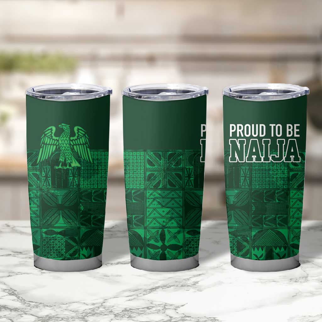 Nigeria Yoruba Adire Patterns Tumbler Cup Proud To Be Naija LT7