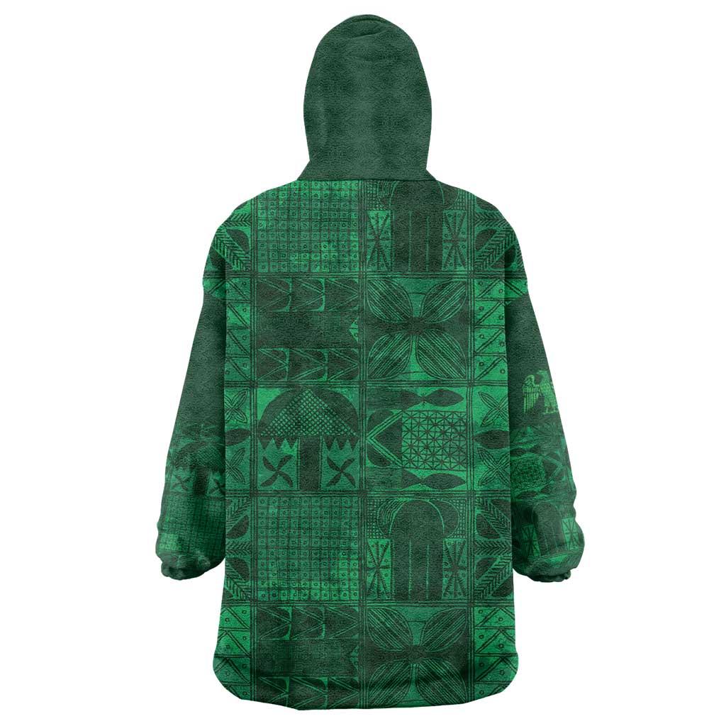Nigeria Yoruba Adire Patterns Wearable Blanket Hoodie Proud To Be Naija LT7