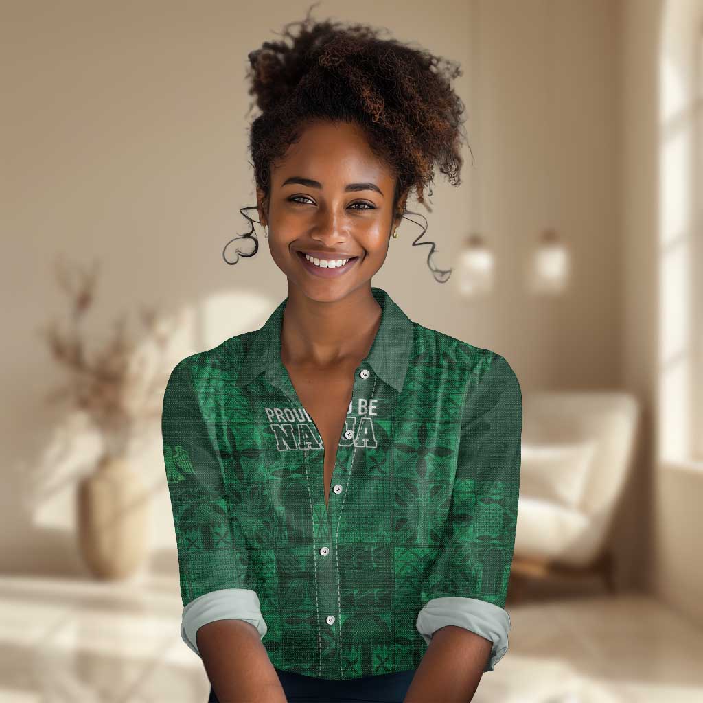 Nigeria Yoruba Adire Patterns Women Casual Shirt Proud To Be Naija LT7