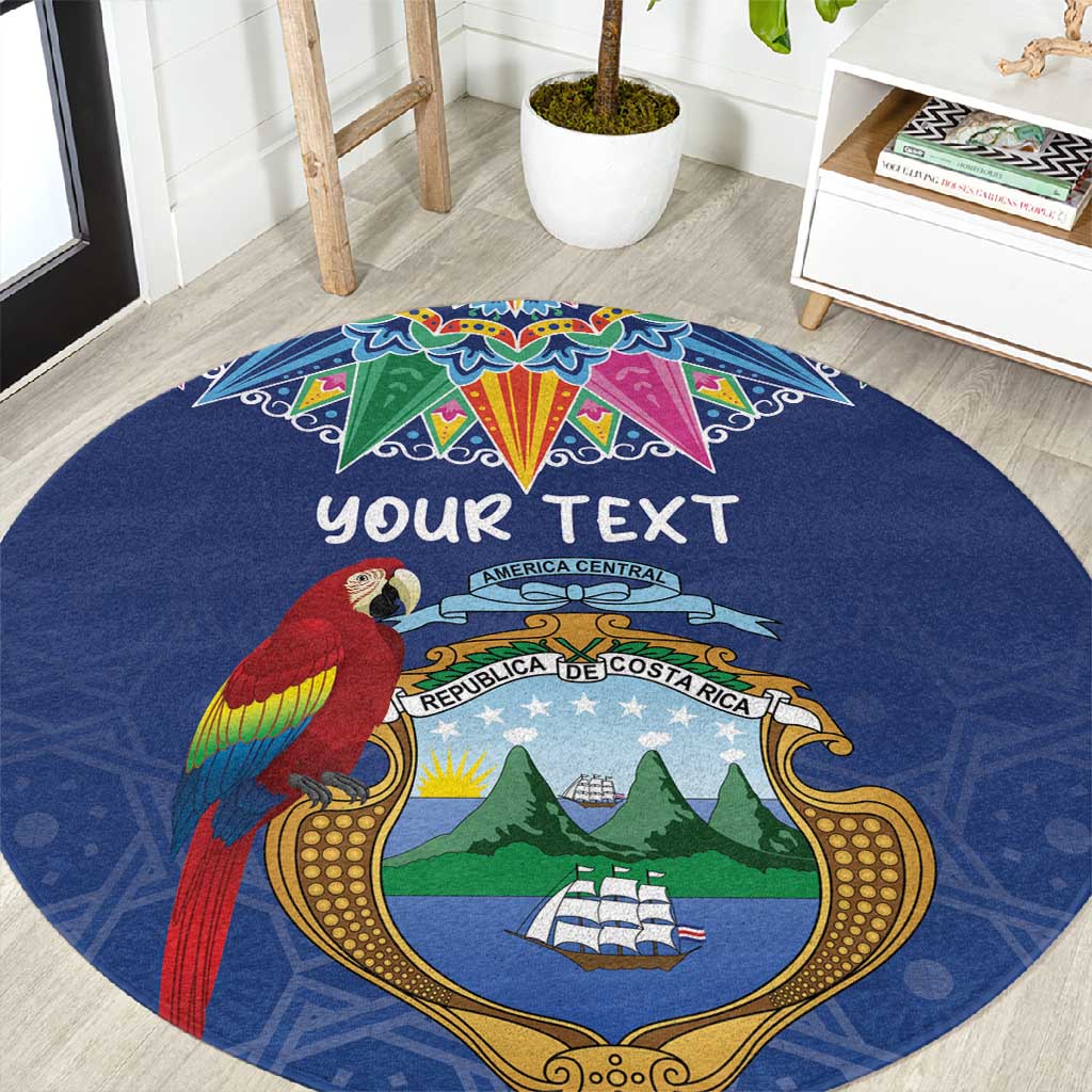Pura Vida Costa Rica Personalized Round Carpet Oxcart Ornate Inspired LT7