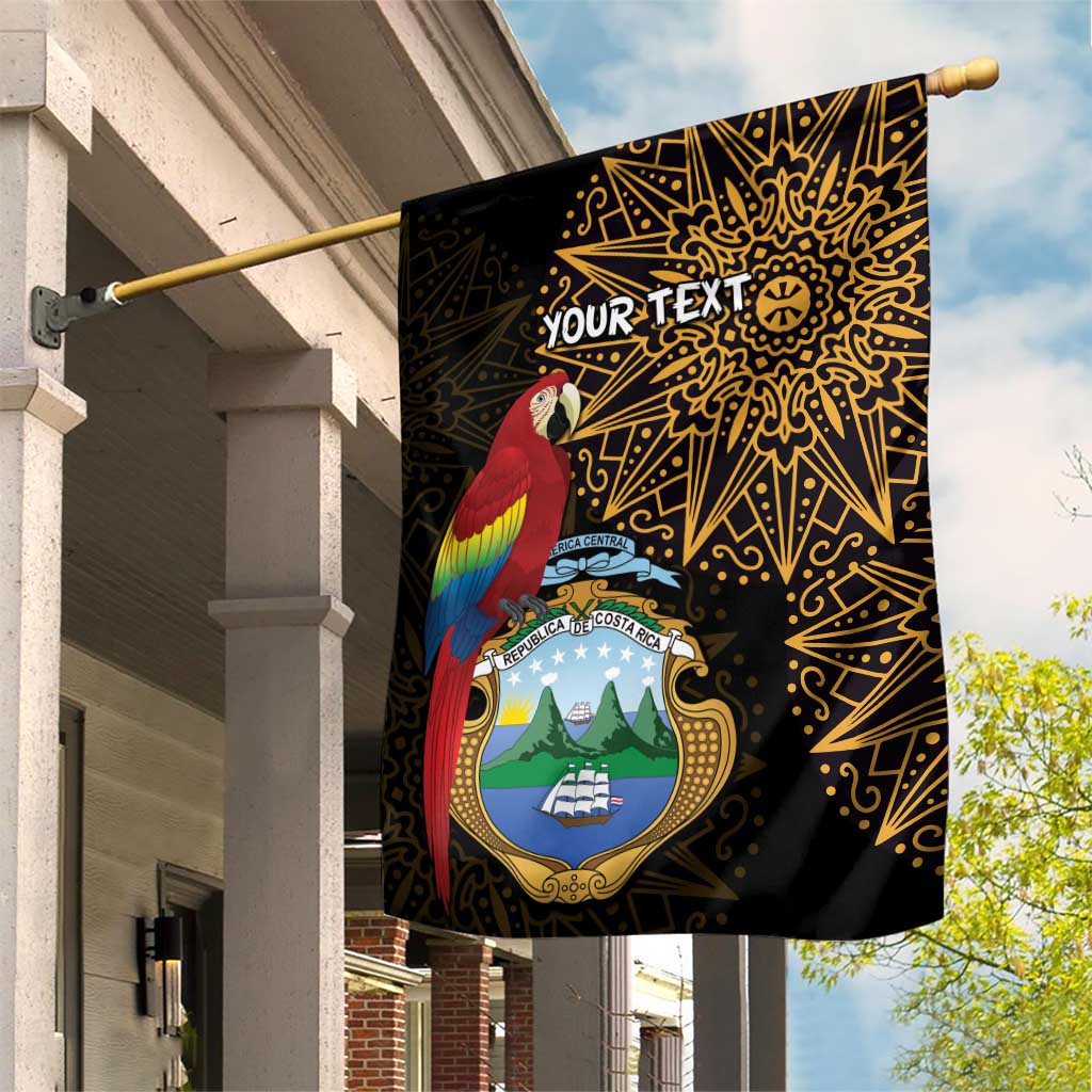 Pura Vida Costa Rica Personalized Garden Flag Oxcart Ornate Inspired Gold Pattern LT7