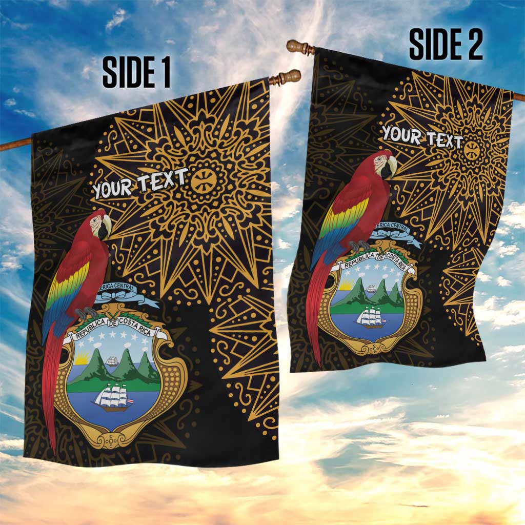 Pura Vida Costa Rica Personalized Garden Flag Oxcart Ornate Inspired Gold Pattern LT7