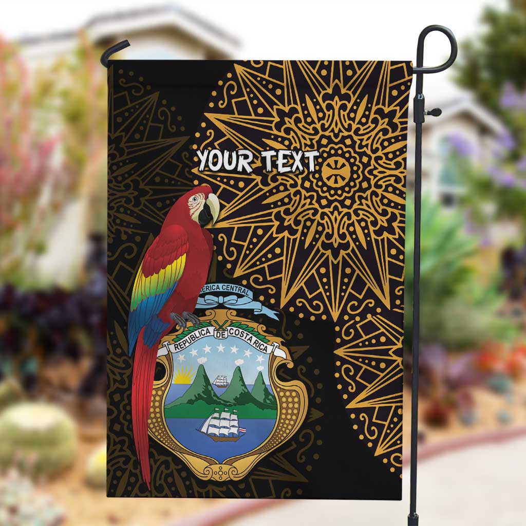 Pura Vida Costa Rica Personalized Garden Flag Oxcart Ornate Inspired Gold Pattern LT7