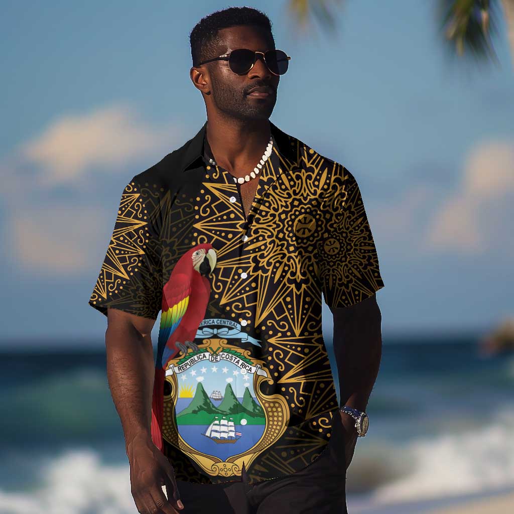 Pura Vida Costa Rica Personalized Hawaiian Shirt Oxcart Ornate Inspired Gold Pattern LT7