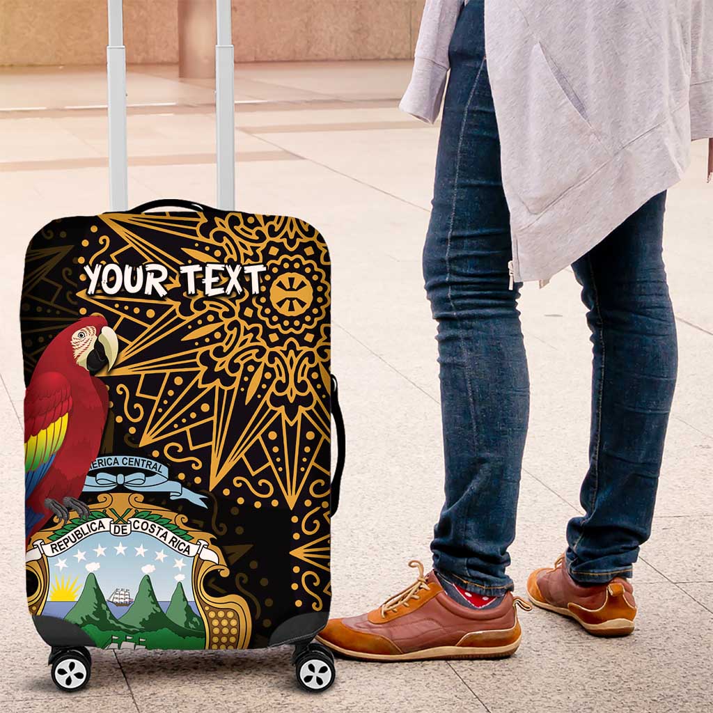 Pura Vida Costa Rica Personalized Luggage Cover Oxcart Ornate Inspired Gold Pattern LT7