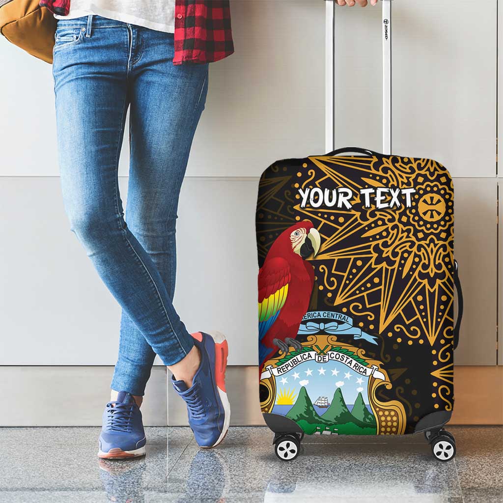 Pura Vida Costa Rica Personalized Luggage Cover Oxcart Ornate Inspired Gold Pattern LT7
