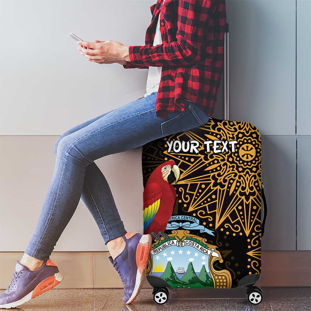 Pura Vida Costa Rica Personalized Luggage Cover Oxcart Ornate Inspired Gold Pattern LT7