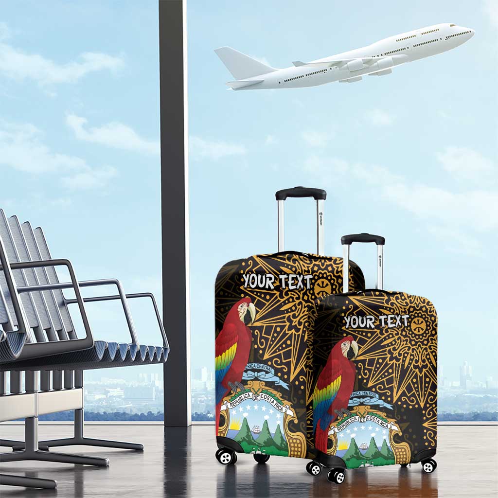 Pura Vida Costa Rica Personalized Luggage Cover Oxcart Ornate Inspired Gold Pattern LT7