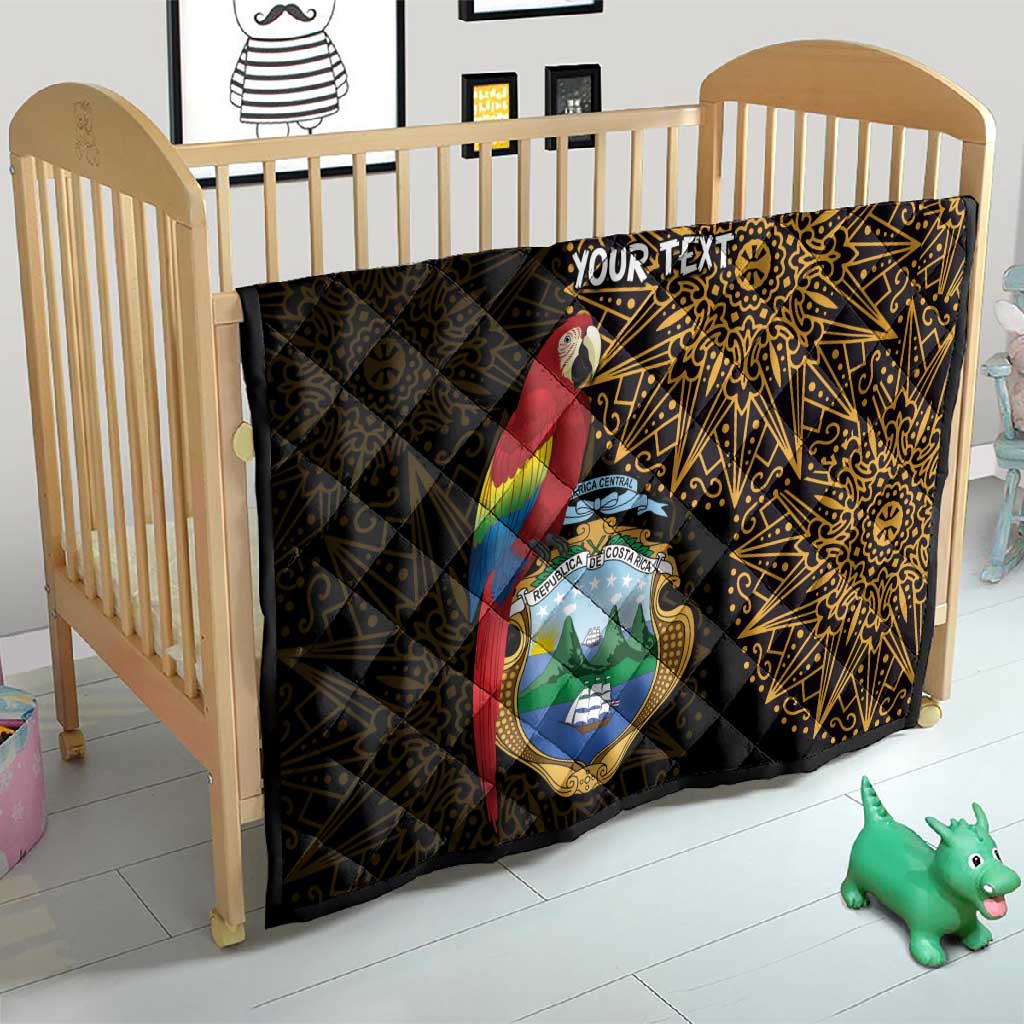 Pura Vida Costa Rica Personalized Quilt Oxcart Ornate Inspired Gold Pattern LT7