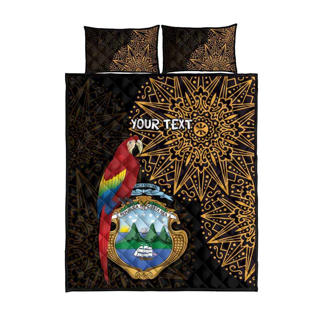 Pura Vida Costa Rica Personalized Quilt Bed Set Oxcart Ornate Inspired Gold Pattern LT7