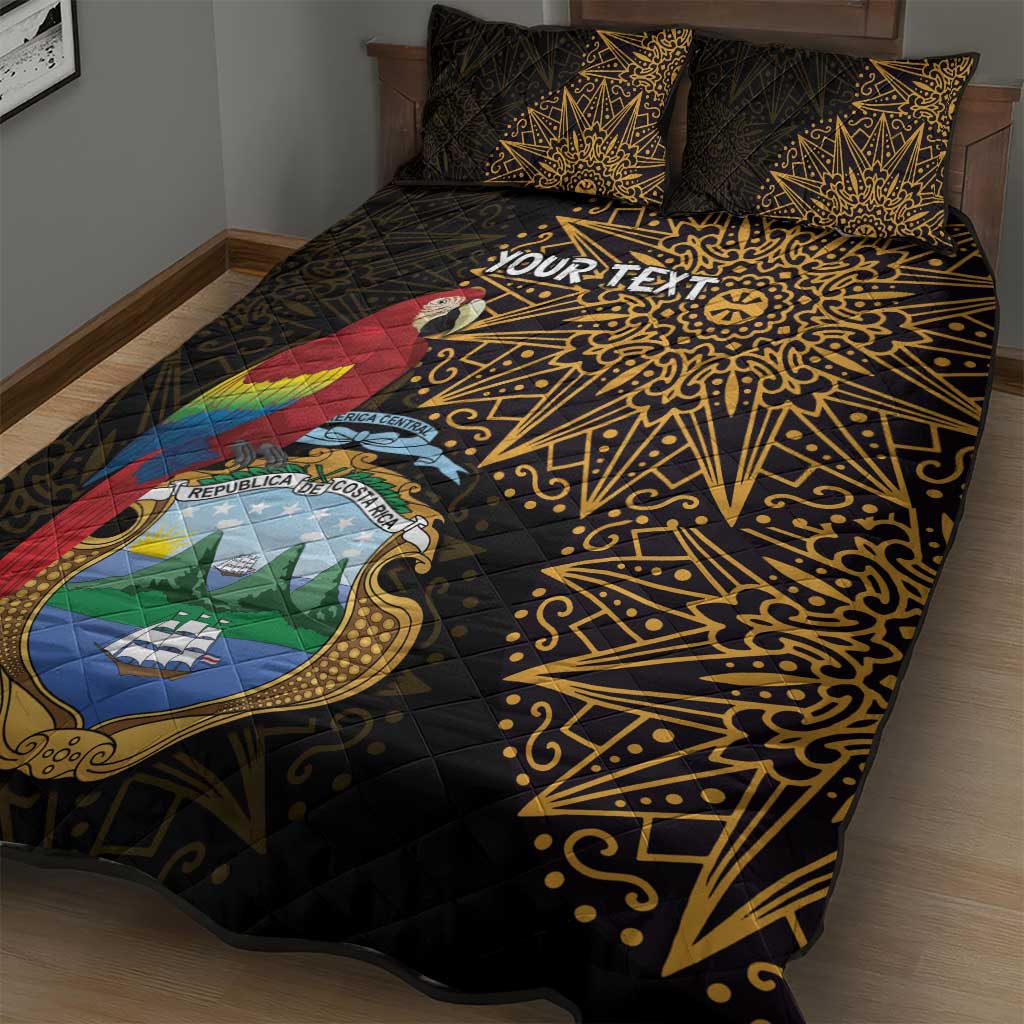 Pura Vida Costa Rica Personalized Quilt Bed Set Oxcart Ornate Inspired Gold Pattern LT7