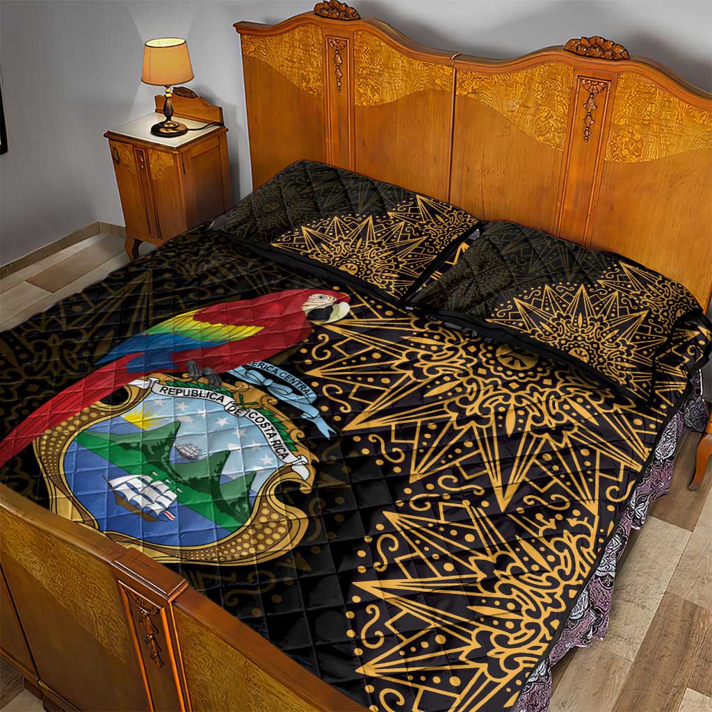 Pura Vida Costa Rica Personalized Quilt Bed Set Oxcart Ornate Inspired Gold Pattern LT7
