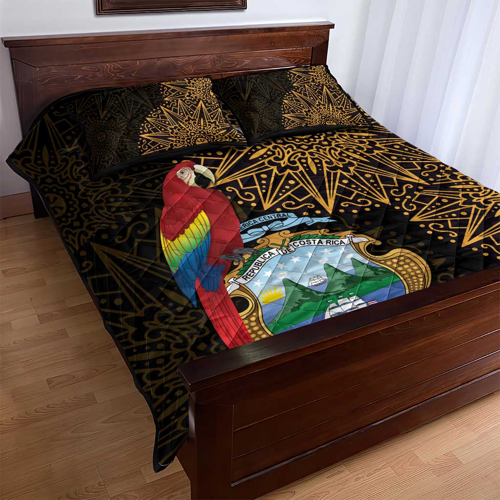 Pura Vida Costa Rica Personalized Quilt Bed Set Oxcart Ornate Inspired Gold Pattern LT7
