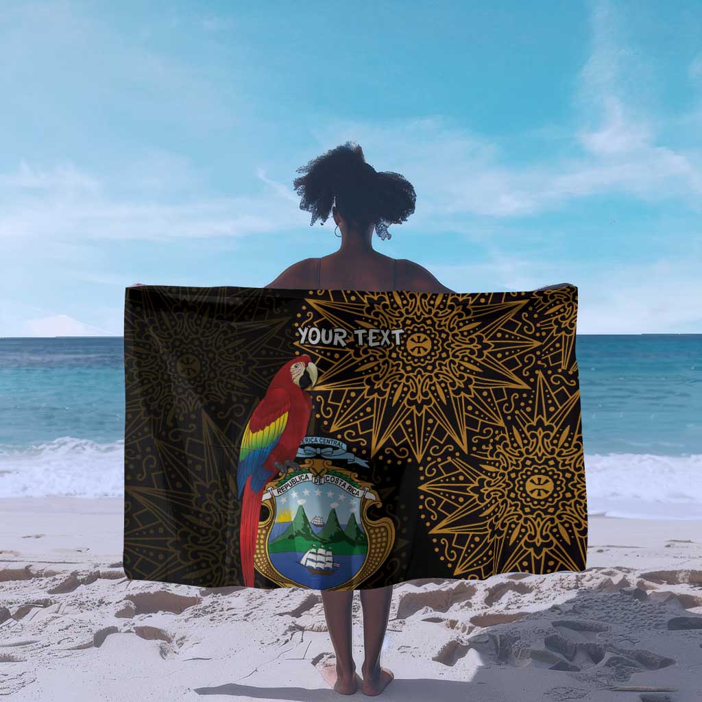 Pura Vida Costa Rica Personalized Sarong Oxcart Ornate Inspired Gold Pattern LT7