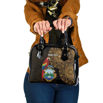 Pura Vida Costa Rica Personalized Shoulder Handbag Oxcart Ornate Inspired Gold Pattern LT7