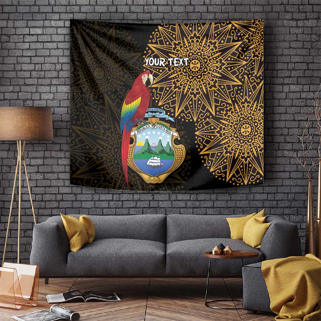 Pura Vida Costa Rica Personalized Tapestry Oxcart Ornate Inspired Gold Pattern LT7