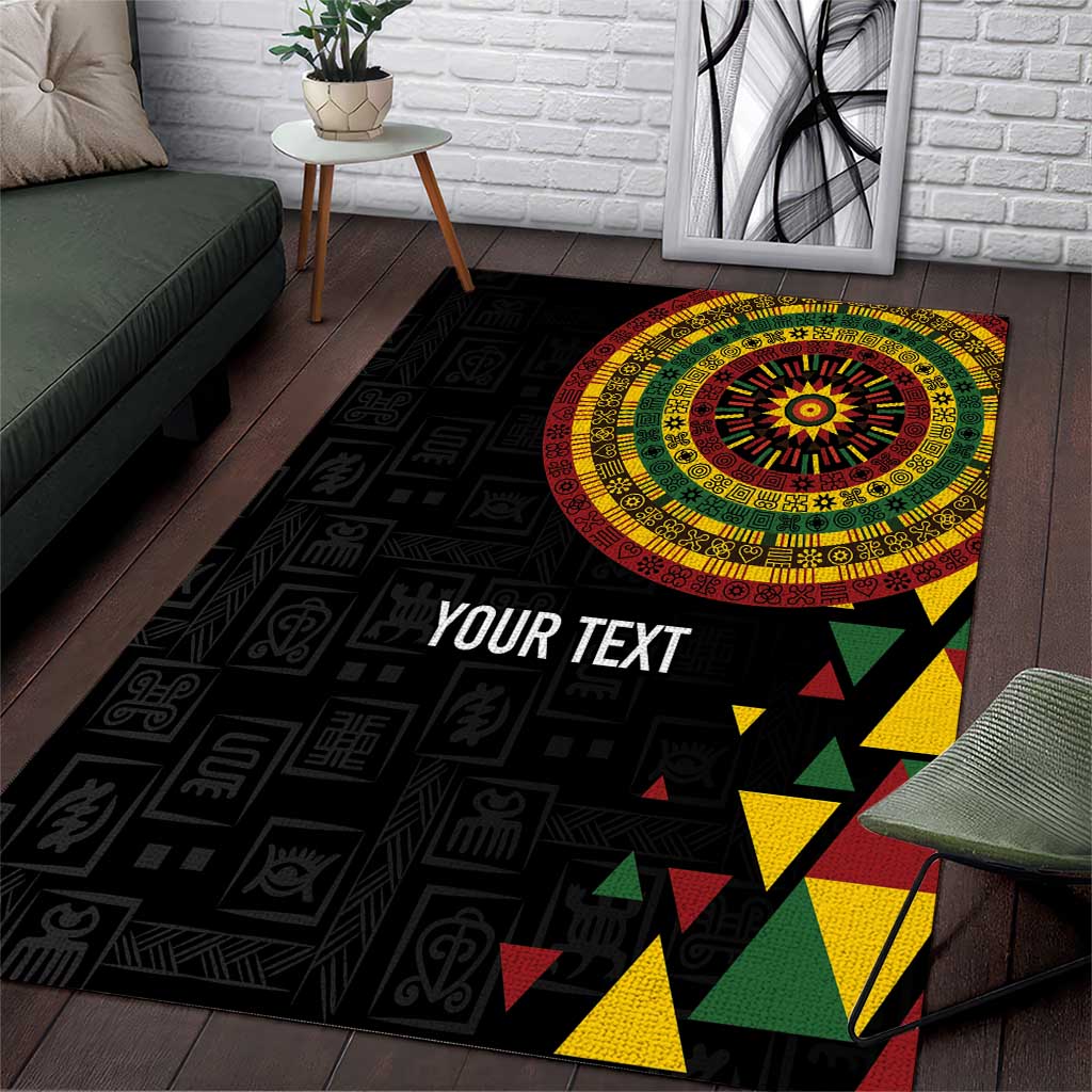 Personalized Adinkra Afro-Akan Culture Area Rug Afrikan Colors LT7