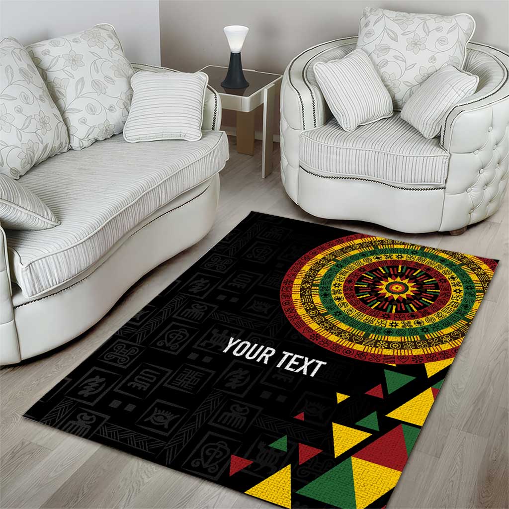 Personalized Adinkra Afro-Akan Culture Area Rug Afrikan Colors LT7