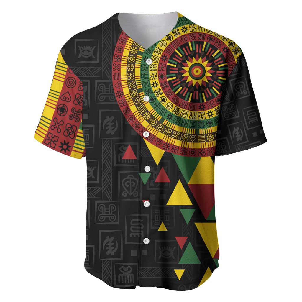 Personalized Adinkra Afro-Akan Culture Baseball Jersey Afrikan Colors LT7