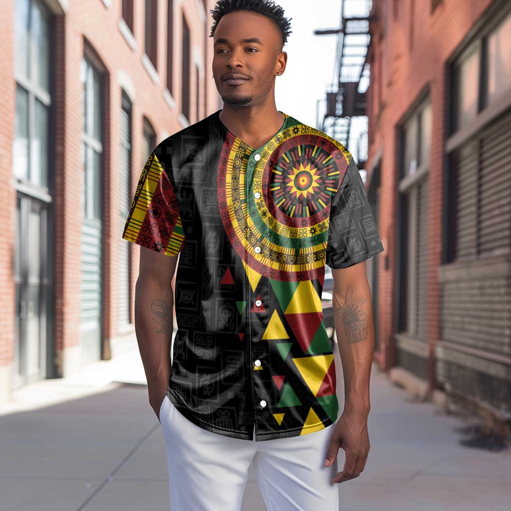 Personalized Adinkra Afro-Akan Culture Baseball Jersey Afrikan Colors LT7