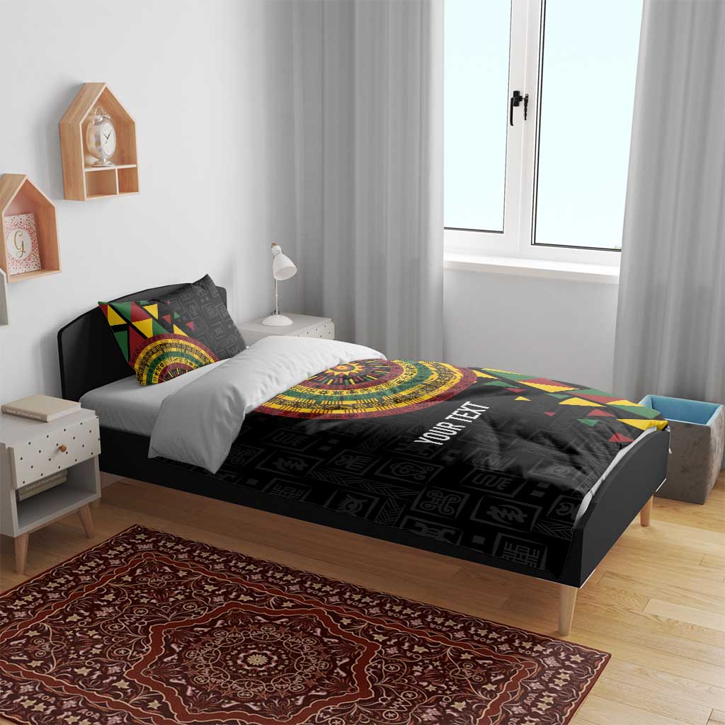 Personalized Adinkra Afro-Akan Culture Bedding Set Afrikan Colors LT7