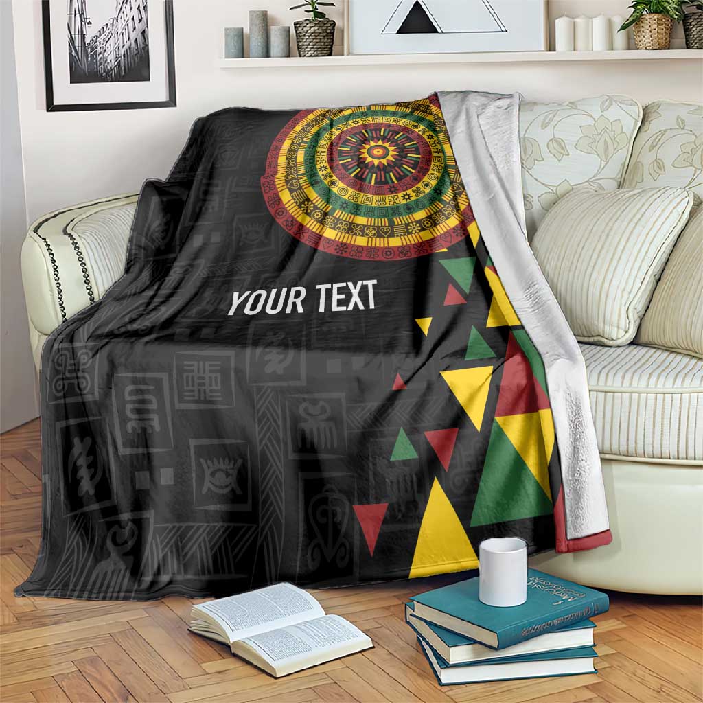 Personalized Adinkra Afro-Akan Culture Blanket Afrikan Colors LT7