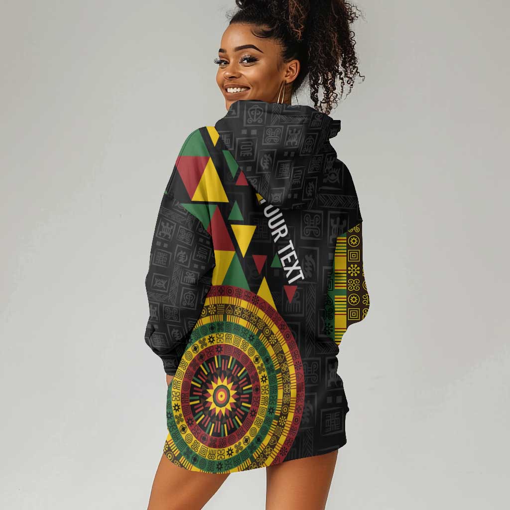 Personalized Adinkra Afro-Akan Culture Hoodie Dress Afrikan Colors LT7