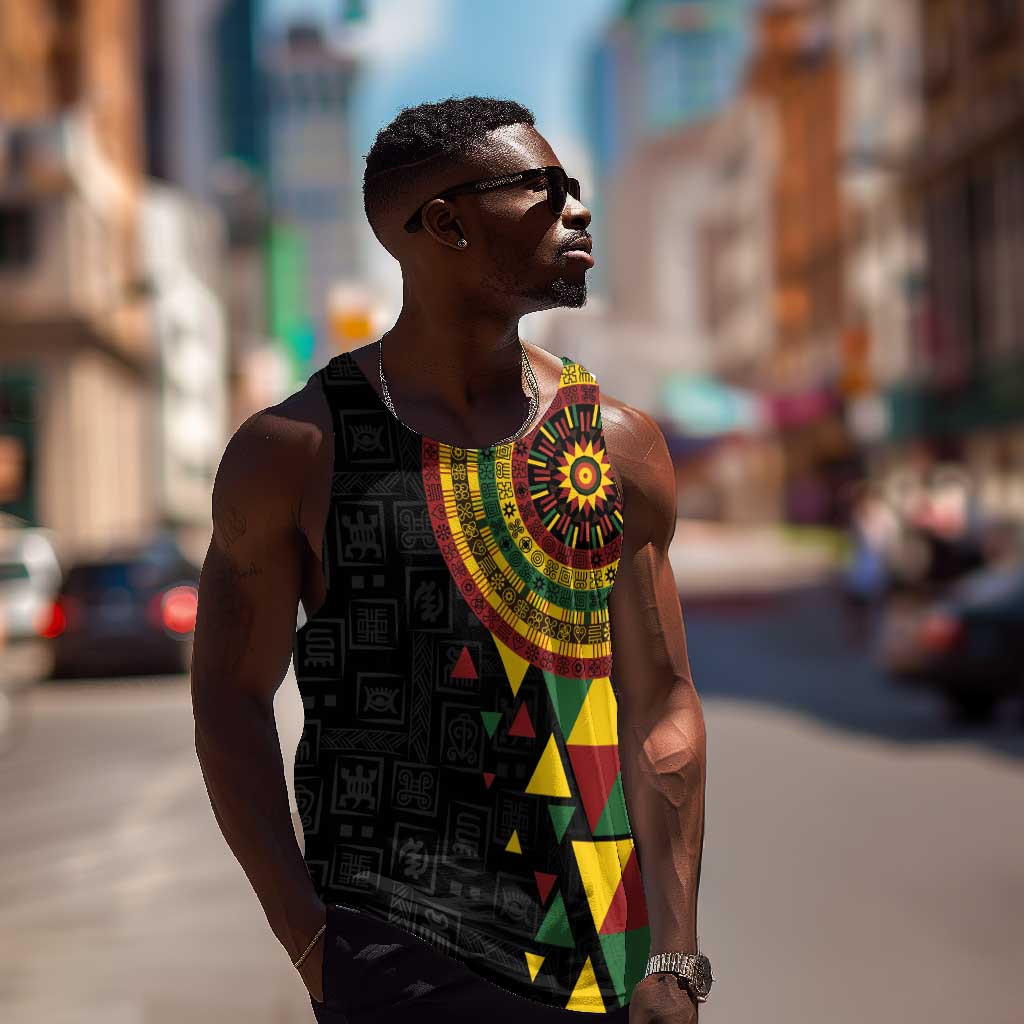 Personalized Adinkra Afro-Akan Culture Men Tank Top Afrikan Colors LT7