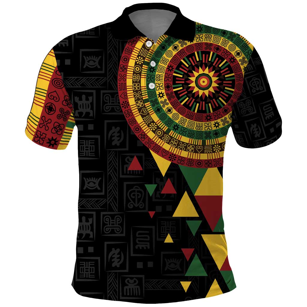 Personalized Adinkra Akan Culture Polo Shirt Afrikan Colors LT7