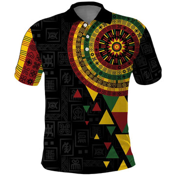 Personalized Adinkra Akan Culture Polo Shirt Afrikan Colors LT7